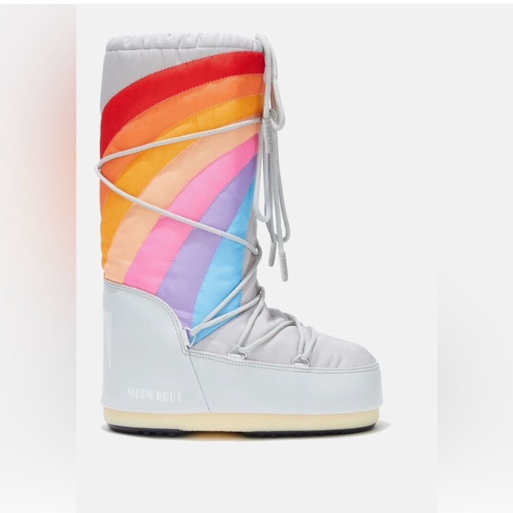 Moon Boot Icon Rainbow Tall Snow Boots 8.5-9US